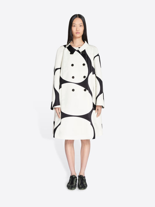 Printed A-Line Coat