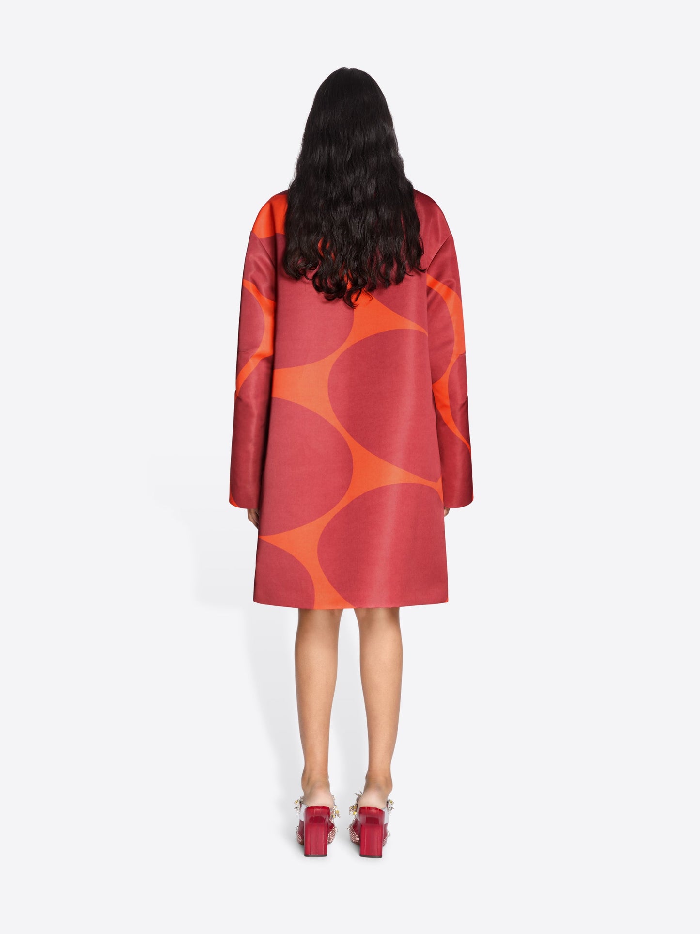 Printed A-Line Coat