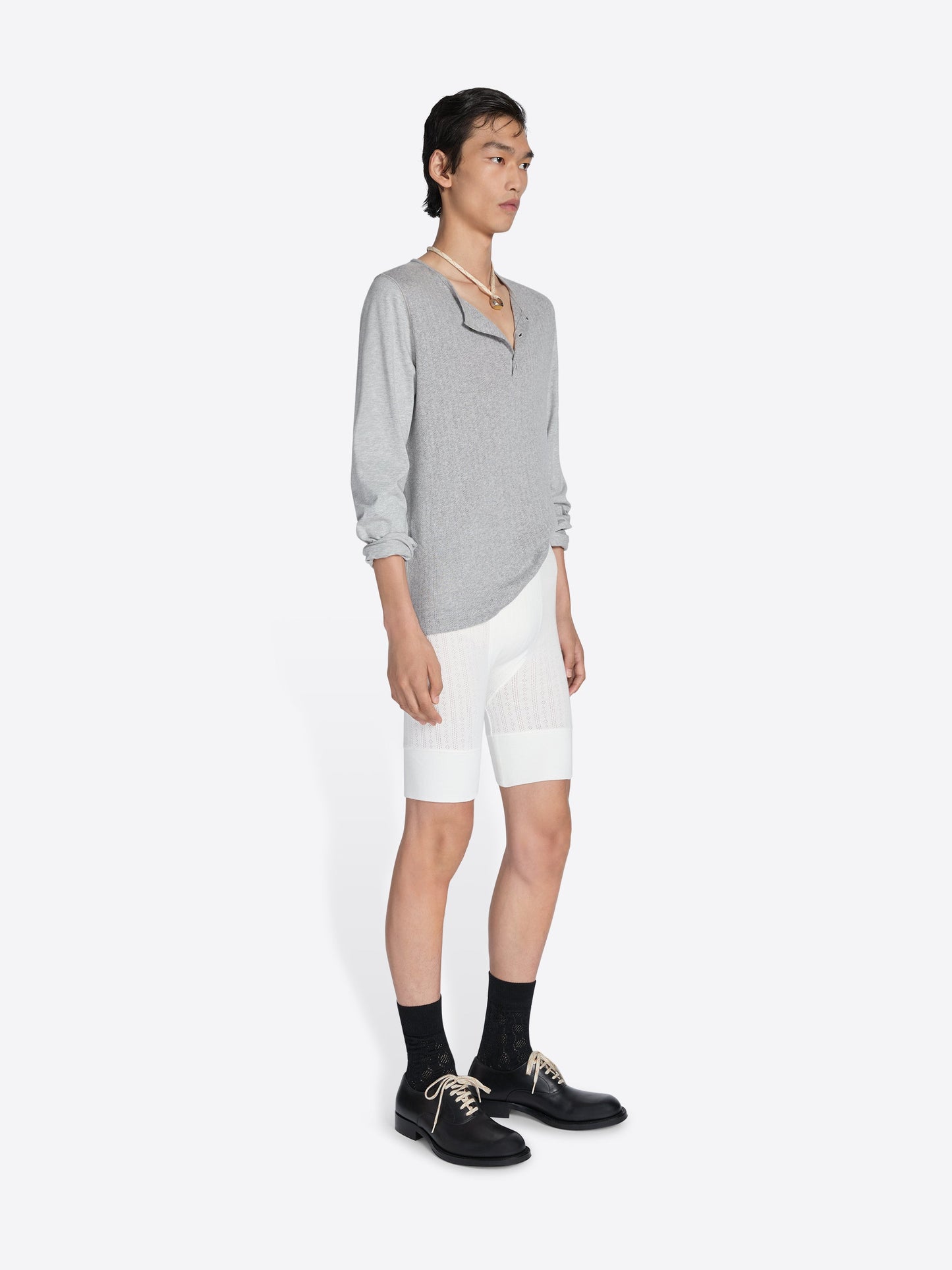 Pointelle Henley Tee
