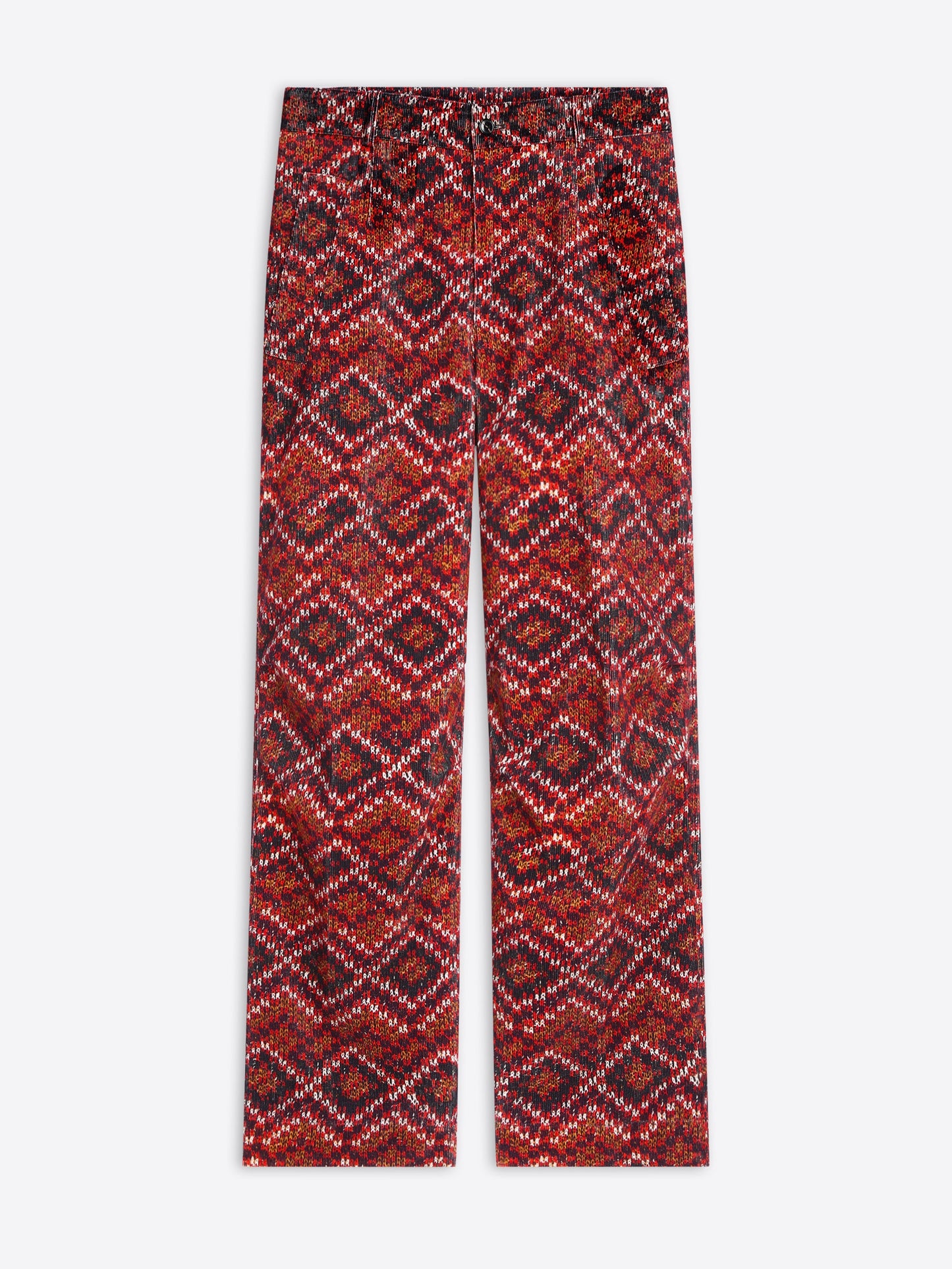 Printed Corduroy Pants