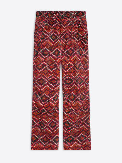 Printed Corduroy Pants
