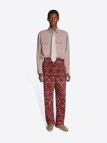 Printed Corduroy Pants